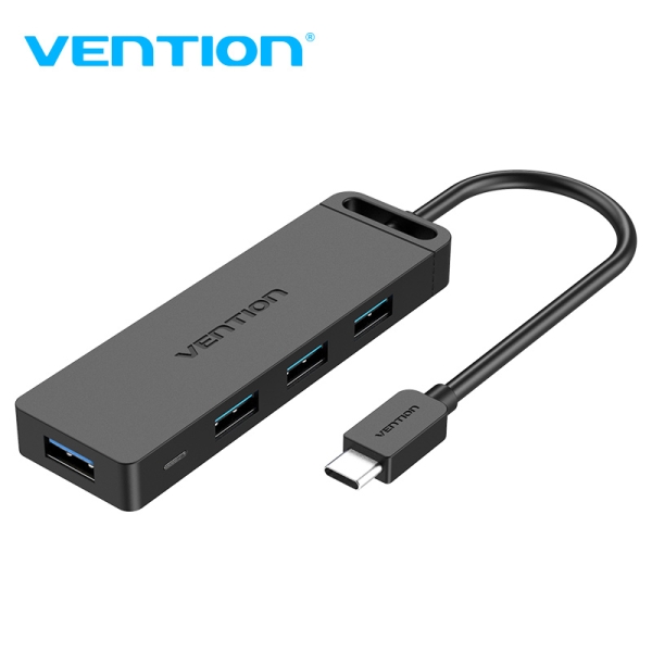 Vention Concentrador USB C a 4 Puertos - Alta Velocidad 5 Gbps - Amplia Compatibilidad - Proteccion 