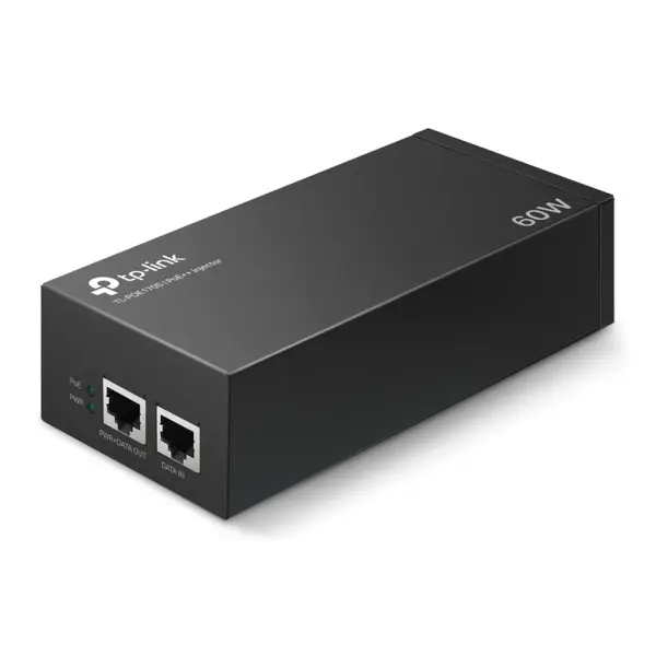 TP-Link Inyector PoE++ - 2 Puertos Gigabit - Hasta 60W - Plug & Play