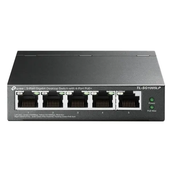 TP-Link Switch de Sobremesa - 5 Puertos Gigabit con 4 Puertos PoE