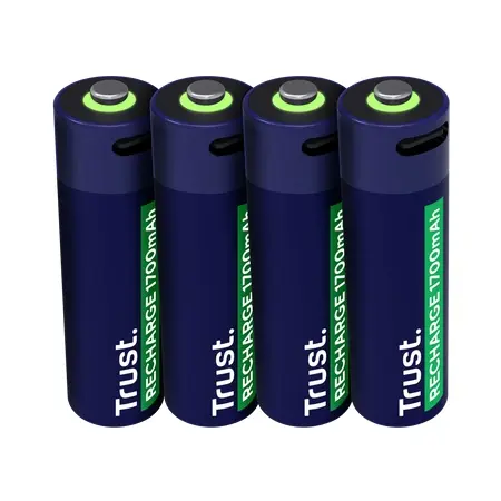 Trust Pack de 4 Pilas Recargables 1700 mAh AA