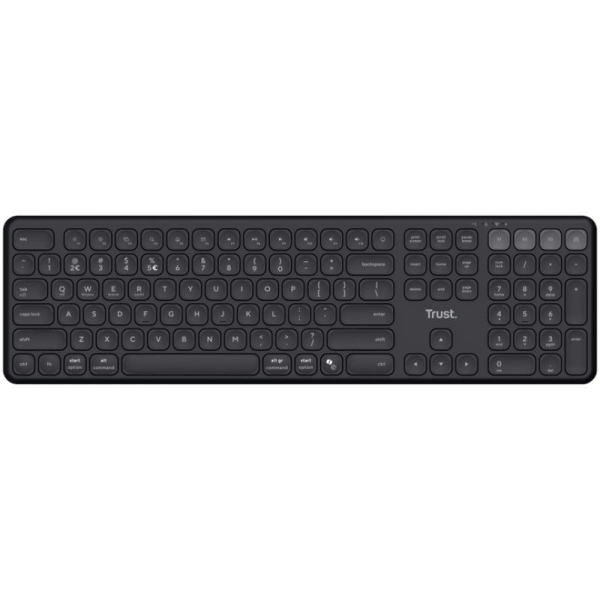 Trust Vaiya Teclado Multidispositivo Bluetooth - Conexion con hasta 4 Dispositivos - Teclas Perfil B