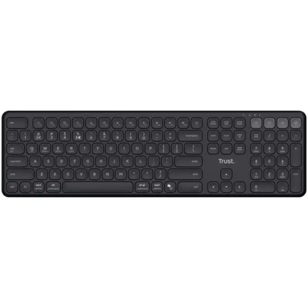 Trust Vaiya Teclado Multidispositivo Bluetooth - Conexion con hasta 4 Dispositivos - Teclas Perfil B