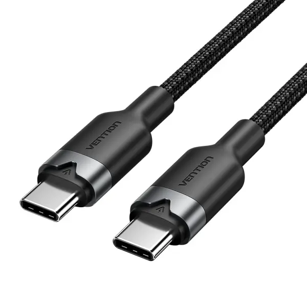 Vention Cable USB-C a USB-C 3A 60W - 1m - Trenzado - Color Negro