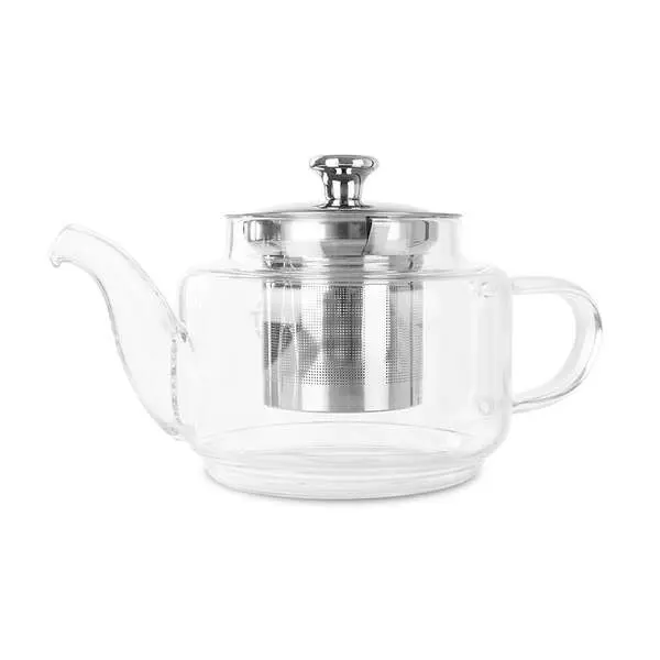 Orbegozo TTC 700 Tetera de Vidrio Borosilicato - Resistente al Calor - Filtro y Tapa de Acero Inoxid