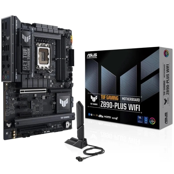 Asus TUF Gaming Z890-PLUS WIFI Placa Base LGA 1851 - WiFi, Bluetooth, HDMI, DisplayPort, 4x DDR5, 4x