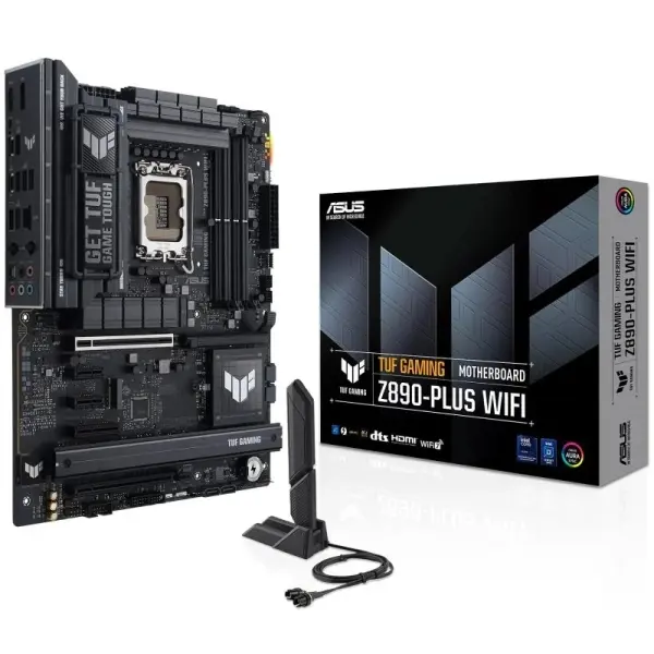 Asus TUF Gaming Z890-PLUS WIFI Placa Base LGA 1851 - WiFi, Bluetooth, HDMI, DisplayPort, 4x DDR5, 4x
