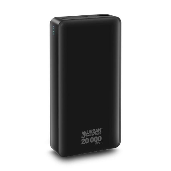 Urban Factory Juicee Max Powerbank 20000mAh - Entrada USB-C - Salida USB-C y USB-A - Color Negro