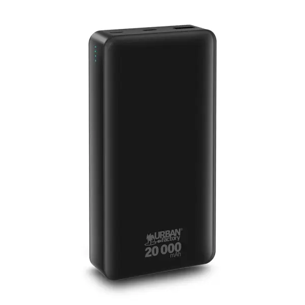 Urban Factory Juicee Max Powerbank 20000mAh - Entrada USB-C - Salida USB-C y USB-A - Color Negro