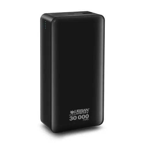 Urban Factory Juicee Max Powerbank 30000mAh - Entrada USB-C - Salida USB-C y USB-A - Color Negro
