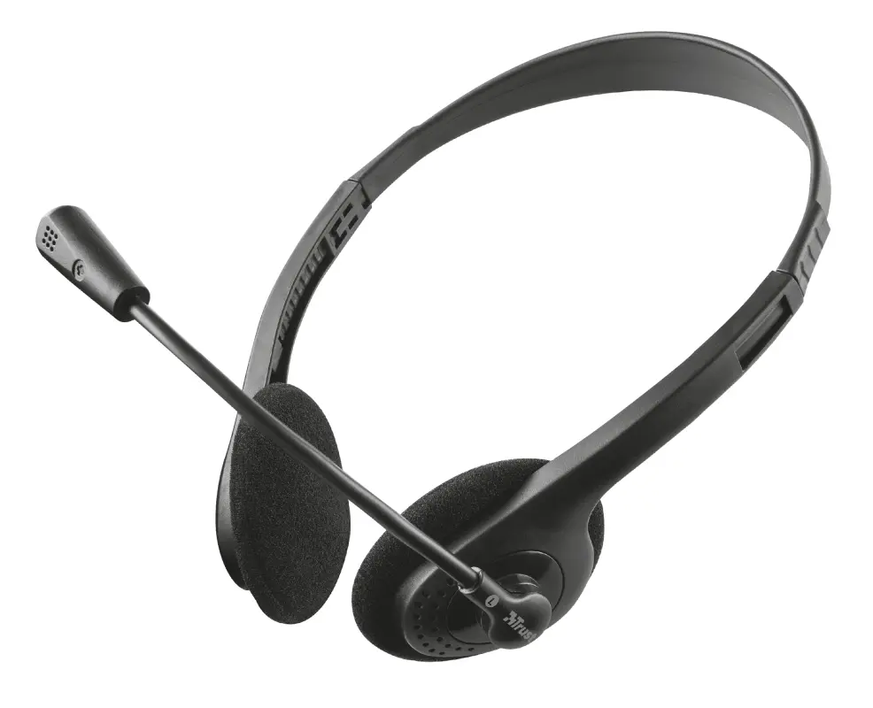 Trust Primo Chat Auriculares con Microfono - Control de Volumen - Diadema Ajustable - Jack 3.5mm - C