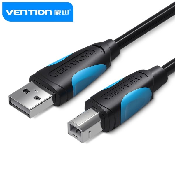 Vention Cable USB 2.0 Impresoras - Transmision 480 Mbps - Recubrimiento Aluminio y Trenza Metalica -
