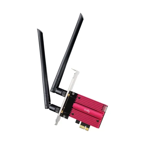 Cudy Adaptador de Red PCIe Tribanda WiFi 7 BE9300 - Bluetooth 5.4 - Disipador Termico - Color Negro/