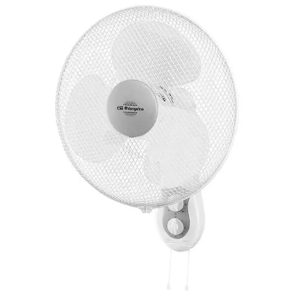 Orbegozo WF 0139 Ventilador de Pared Eficiente y Seguro - Aspas de 40cm - 3 Velocidades - Cabezal Mu