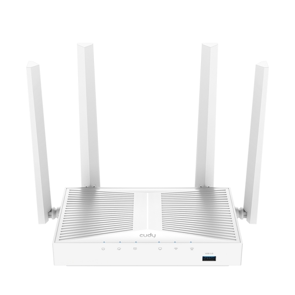 Cudy Router WiFi Mesh Gigabit AC1200 - Velocidad hasta 1000Mbps - 5 Puertos - 4 Antenas Fijas de 5dB