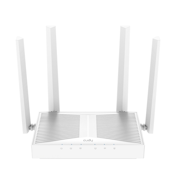 Cudy Router WiFi 6 Mesh Gigabit Dual Band AX3000 - Velocidad hasta 1000Mbps - 5 Puertos - 4 Antenas 