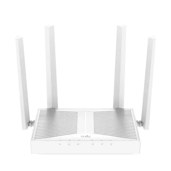 Cudy Router WiFi 6 Mesh Gigabit Dual Band AX3000 - Velocidad hasta 1000Mbps - 5 Puertos - 4 Antenas 