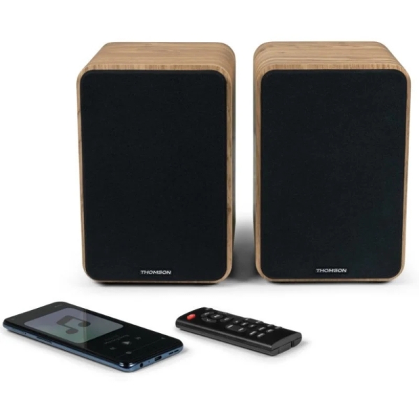 Thomson WS602DUO Altavoces 100W Bluetooth 5.0 - Entrada RCA, Optica - Mando a Distancia - Color Made