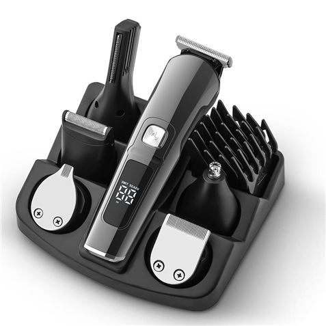 XO CF30 Cortapelos Recargable - 4 Cabezales para Distintas Zonas - 10 Accesorios - 2 Velocidades - D