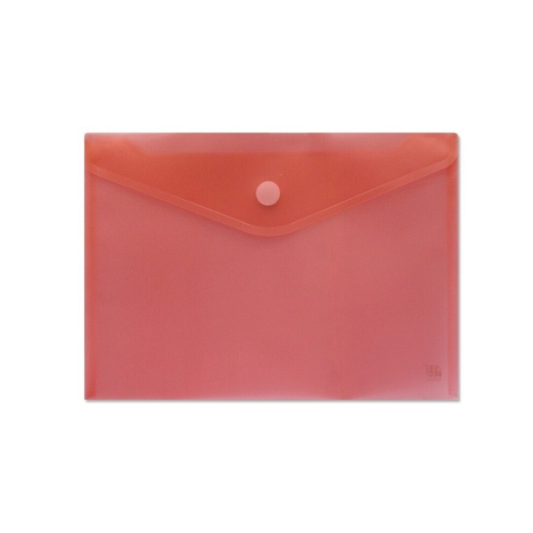 Sobre Portadocumentos A4 - Cierre de Velcro - Fabricado en Polipropileno - Medidas 325x230mm - Rojo 
