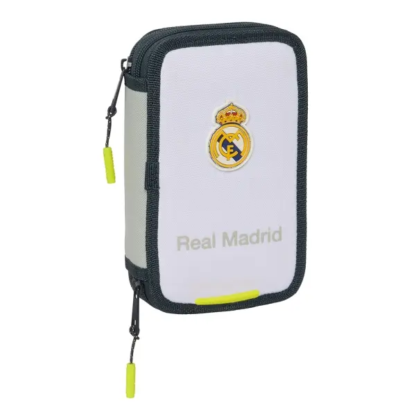 Safta Real Madrid 1ª Equipacion 24/25 Plumier 28 Pcs - 2 Compartimentos - 28 Piezas - 12.5x19.5x4cm