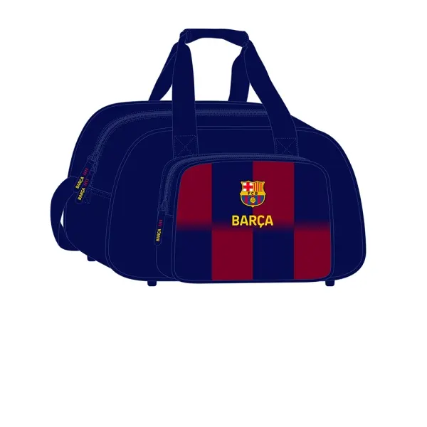 Safta F.C. Barcelona Bolsa Deporte - Bandolera Ajustable - Asa de Mano - Fondo Semirigido Extraible 