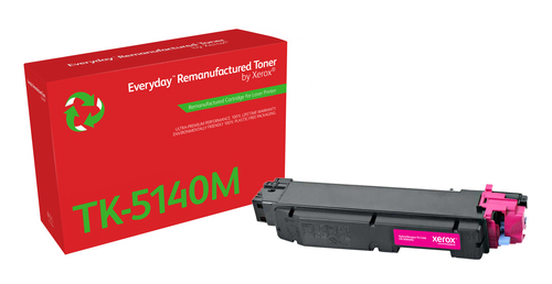 Xerox Everyday Kyocera TK5140 Magenta Cartucho de Toner Remanufacturado - Reemplaza 1T02NRBNL0/TK514