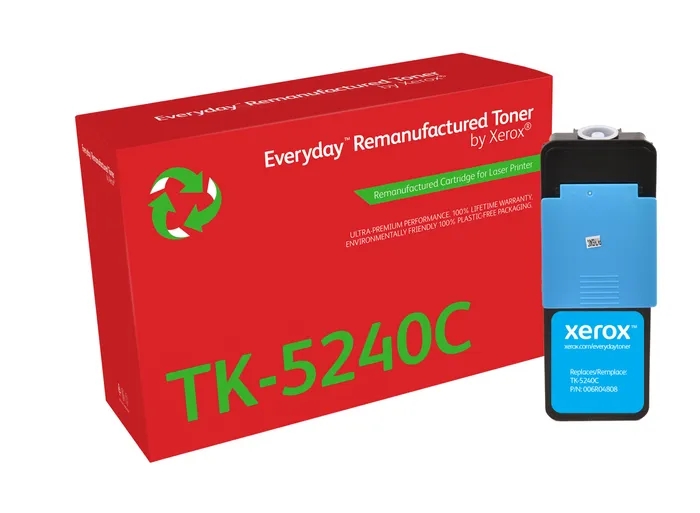 Xerox Everyday Kyocera TK5240 Cyan Cartucho de Toner Remanufacturado - Reemplaza 1T02R7CNL0/TK5240C