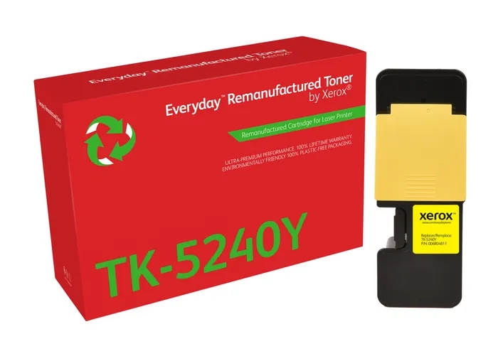 Xerox Everyday Kyocera TK5240 Amarillo Cartucho de Toner Remanufacturado - Reemplaza 1T02R7ANL0/TK52