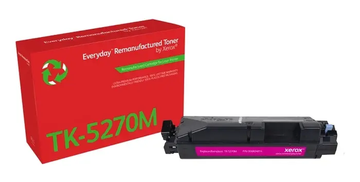 Xerox Everyday Kyocera TK5270 Magenta Cartucho de Toner Remanufacturado - Reemplaza 1T02TVBNL0/TK527
