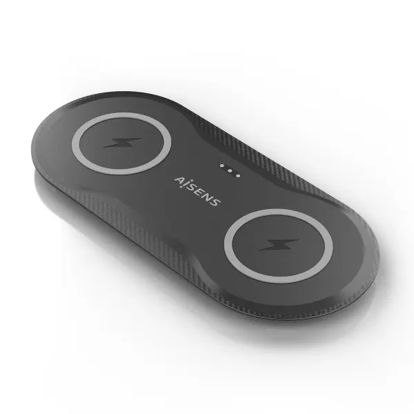 Aisens Cargador Inalambrico 15W - USB-C - Protocolo Qi - Moviles y Auriculares - Proteccion Contra S