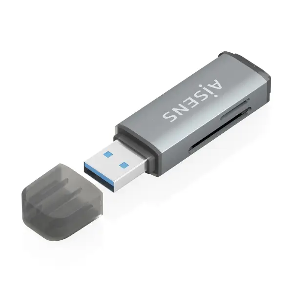 Aisens Lector de Tarjetas USB-A 3.1 Gen1 - Compatible con SD, Micro SD, MMC, RS-MMC, MMC Micro - Col
