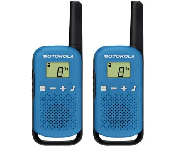 Motorola T42 Pack 2 Walkie Talkies - 16 Canales PMR446 - Alcance hasta 4Km - Autonomia hasta 18h - C