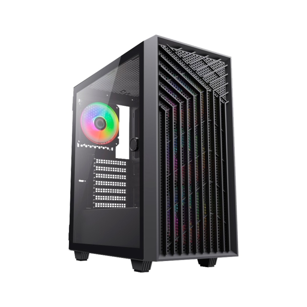 Coolbox GA300 GridLine Caja Torre ATX, Micro ATX, Mini-ITX - Lateral Cristal Templado - Tamaño HDD 