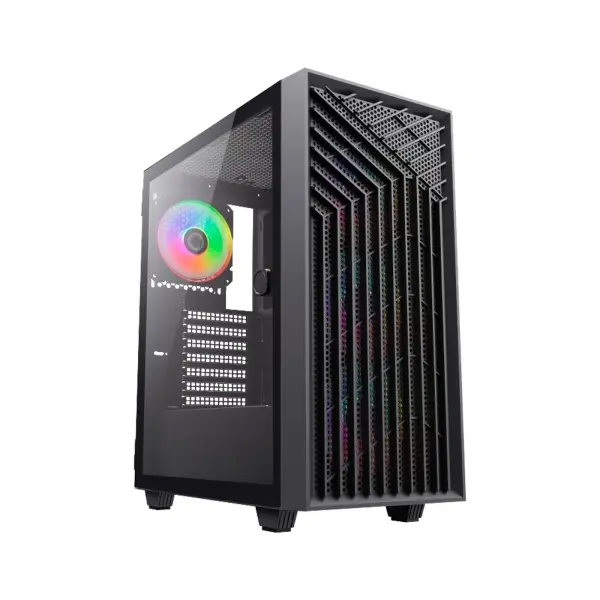 Coolbox GA300 GridLine Caja Torre ATX, Micro ATX, Mini-ITX - Lateral Cristal Templado - Tamaño HDD 