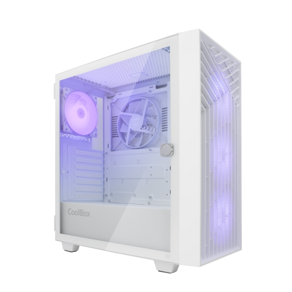 Coolbox GA300 GridLine Caja Torre ATX, Micro ATX, Mini-ITX - Lateral Cristal Templado - Tamaño HDD 