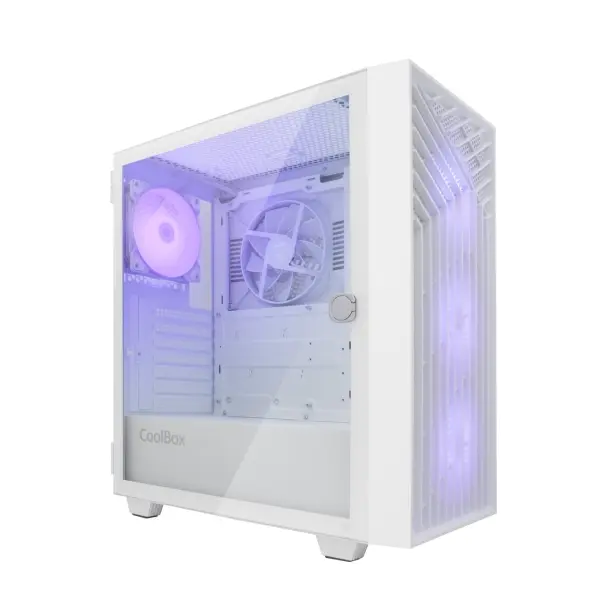 Coolbox GA300 GridLine Caja Torre ATX, Micro ATX, Mini-ITX - Lateral Cristal Templado - Tamaño HDD 