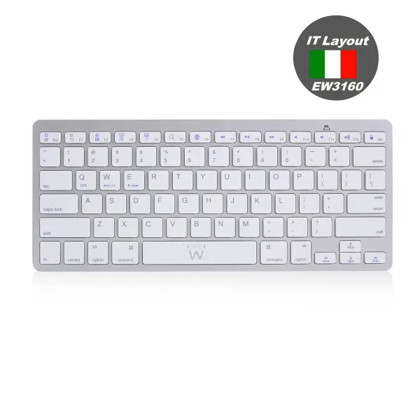 Ewent Teclado de Viaje - Modo Ahorro de Energia - Bluetooth 3.0 - Disposicion Italiana QWERTY IT - C
