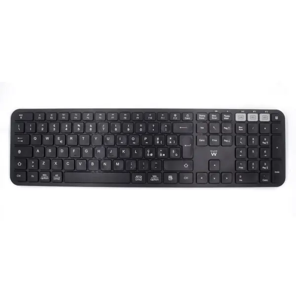 Ewent Teclado Inalambrico - Modo Ahorro de Energia - Disposicion Italiana QWERTY IT - 1x Bateria AAA