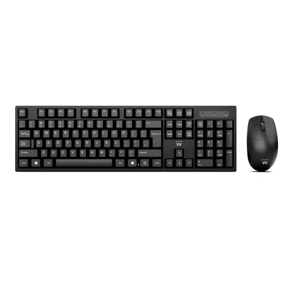 Ewent Pack Teclado + Raton Inalambrico para Oficina - Receptor USB-A 2.4Hz - 1000dpi - Disposicion P