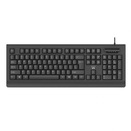 Ewent EW3286 Teclado USB con Lector Inteligente de Tipo PC/SC 2.0 como DNIe o Tarjeta Sanitaria Espa