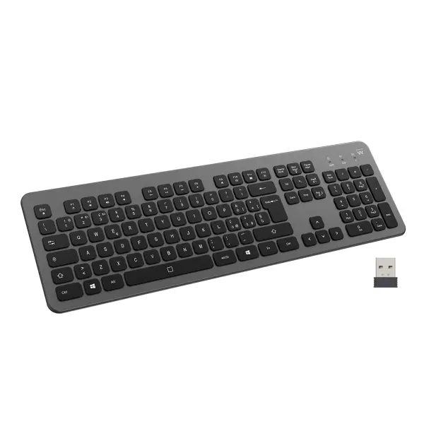 Ewent Teclado Inalambrico - Bateria de Litio Recargable de 300mAh - Disposicion Italiana QWERTY IT -