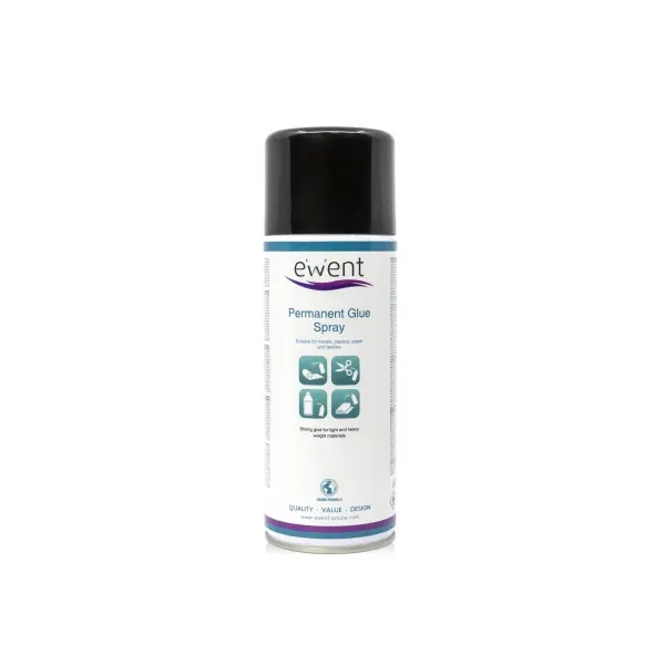 Ewent Spray de Pegamento Permanente - Secado Rapido - 395gr - Color Transparente