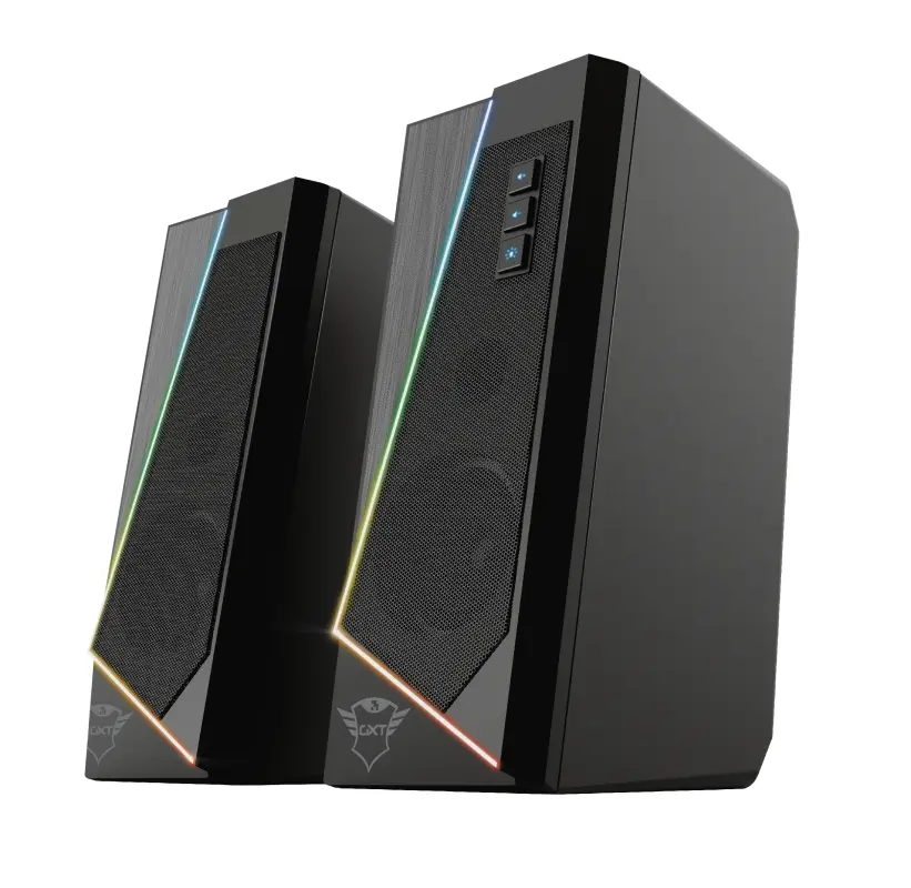 Trust Gaming GXT 609 Zoxa Altavoces USB 2.0 12W - Iluminacion LED RGB - Altavoz de 40mm - Color Negr