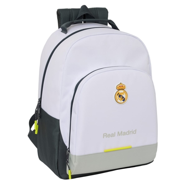 Safta Real Madrid 1ª Equipacion 25/26 Mochila Escolar - Adaptable a Carro - Asa de Mano - 32x42x15c