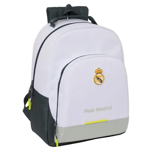 Safta Real Madrid 1ª Equipacion 25/26 Mochila Escolar - Adaptable a Carro - Asa de Mano - 32x42x15c