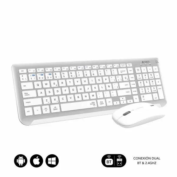 Subblim Combo Dual Prestige - Teclado y Raton Inalambricos - Bluetooth y 2.4G - Funcionamiento Silen