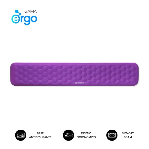 Subblim Ergo Airpadding Reposamuñecas para Teclado - Espuma Viscoelastica 65D - Tejido AirMesh Tran