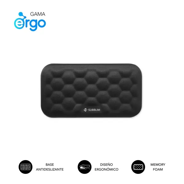 Subblim Ergo Airpadding Reposamuñecas para Raton - Espuma Viscoelastica 65D - Tejido AirMesh Transp