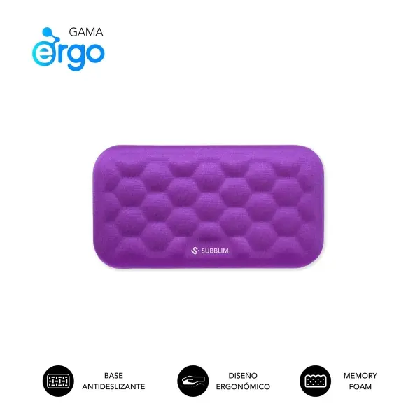 Subblim Ergo Airpadding Reposamuñecas para Raton - Espuma Viscoelastica 65D - Tejido AirMesh Transp