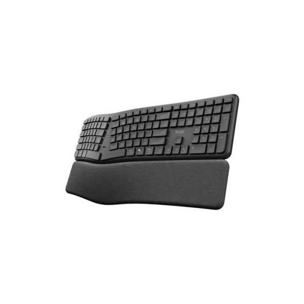 Trust Keyra Teclado Inalambrico Bluetooth - Multidispositivo - Teclas Ergonomicas y Silenciosas - Co